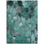3' X 5' Teal Black and Gray Abstract Washable Indoor Outdoor Area Rug