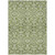 3' X 5' Olive Green And Ivory Damask Washable Indoor Outdoor Area Rug