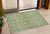 3' X 5' Olive Green And Ivory Damask Washable Indoor Outdoor Area Rug