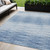 5' X 8' Navy Blue And Sky Blue Abstract Washable Indoor Outdoor Area Rug - 608219347369