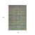 3' X 5' Olive Green And Purple Striped Washable Indoor Outdoor Area Rug