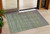 3' X 5' Olive Green And Purple Striped Washable Indoor Outdoor Area Rug