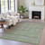 3' X 5' Olive Green And Purple Striped Washable Indoor Outdoor Area Rug