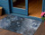 3' X 5' Navy Blue And Denim Blue Abstract Washable Indoor Outdoor Area Rug - Navy Blue, Denim Blue