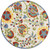5' Ivory Red Green Blue And Yellow Round Floral Indoor Outdoor Area Rug