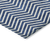 3' X 5' Blue And Ivory Chevron Washable Indoor Outdoor Area Rug