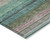 5' X 8' Sage Teal Blue And Tan Striped Washable Indoor Outdoor Area Rug