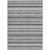 5' X 8' Gray and Black Striped Washable Non Skid Indoor Outdoor Area Rug