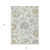 3' X 5' Ivory Gray And Gold Floral Washable Indoor Outdoor Area Rug