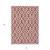 5' X 8' Burgundy And Ivory Geometric Washable Indoor Outdoor Area Rug
