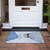 2' X 3' Blue Gray and Black Abstract Washable Non Skid Indoor Outdoor Area Rug