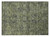 2' X 3' Moss Green and Gray Oriental Washable Non Skid Indoor Outdoor Area Rug