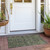 2' X 3' Moss Green and Gray Oriental Washable Non Skid Indoor Outdoor Area Rug