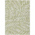 3' X 5' Artichoke Green And Ivory Floral Washable Indoor Outdoor Area Rug Transitional Style - Artichoke Green, Ivory Color