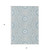 3' X 5' Denim Blue And Ivory Floral Medallion Washable Indoor Outdoor Area Rug