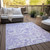 5' X 8' Lavender Ivory And Purple Paisley Washable Indoor Outdoor Area Rug