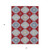 5' X 8' Red And Navy Blue Floral Washable Indoor Outdoor Area Rug