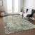 5' X 8' Green And Gray Abstract Washable Indoor Outdoor Area Rug Transitional Style - Green, Gray Color