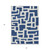 3' X 5' Navy Blue And Ivory Abstract Washable Indoor Outdoor Area Rug Transitional Style - Navy Blue, Ivory Color