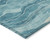 5' X 8' Turquoise Striped Washable Indoor Outdoor Area Rug
