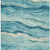 5' X 8' Turquoise Striped Washable Indoor Outdoor Area Rug