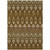 3' X 5' Brown Beige And Artichoke Green Southwestern Washable Indoor Outdoor Area Rug