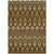 3' X 5' Brown Beige And Artichoke Green Southwestern Washable Indoor Outdoor Area Rug