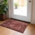 2' X 3' Merlot Abstract Washable Non Skid Indoor Outdoor Area Rug - Merlot