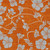 3' X 5' Orange And Gray Floral Washable Indoor Outdoor Area Rug