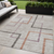 5' X 8' Taupe Charcoal And Copper Geometric Washable Indoor Outdoor Area Rug