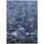 5' X 8' Navy Blue And Denim Blue Floral Washable Indoor Outdoor Area Rug