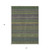 5' X 8' Olive Green Striped Washable Non Skid Indoor Outdoor Area Rug