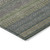 5' X 8' Olive Green Striped Washable Non Skid Indoor Outdoor Area Rug