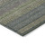 5' X 8' Olive Green Striped Washable Non Skid Indoor Outdoor Area Rug