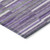3' X 5' Purple And Gray Striped Washable Indoor Outdoor Area Rug - Purple, Gray