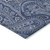 5' X 8' Navy Blue And Sky Blue Paisley Washable Indoor Outdoor Area Rug