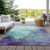 3' X 5' Blue And Purple Abstract Washable Indoor Outdoor Area Rug