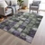5' X 8' Sage And Purple Striped Washable Indoor Outdoor Area Rug