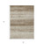 3' X 5' Brown And Beige Striped Washable Indoor Outdoor Area Rug