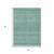 3' X 5' Turquoise And Aqua Striped Washable Indoor Outdoor Area Rug