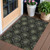 3' X 5' Green Gray And Charcoal Medallion Washable Indoor Outdoor Area Rug