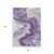 3' X 5' Purple And Silver Abstract Washable Indoor Outdoor Area Rug