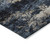 3' X 5' Navy Blue Gray And Black Abstract Washable Indoor Outdoor Area Rug
