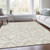 5' X 8' Beige And Ivory Geometric Washable Indoor Outdoor Area Rug - Beige, Ivory