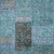 5' X 8' Teal Blue Aqua And Gray Patchwork Washable Indoor Outdoor Area Rug