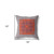 18" X 18" Orange And Gray Blown Seam Floral Indoor Outdoor Throw Pillow