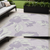 5' X 8' Lavender Lilac And Ivory Floral Washable Indoor Outdoor Area Rug - Lavender, Lilac, Ivory