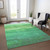 3' X 5' Green And Mint Green Abstract Washable Indoor Outdoor Area Rug