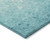 5' X 8' Teal Blue And Ivory Damask Washable Indoor Outdoor Area Rug - Teal Blue, Ivory
