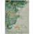 5' X 8' Emerald And Gold Abstract Washable Indoor Outdoor Area Rug